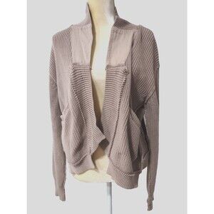 Free People We The Free Worn Thru Surplus Cardi Champagne Dream Cream Sweater L